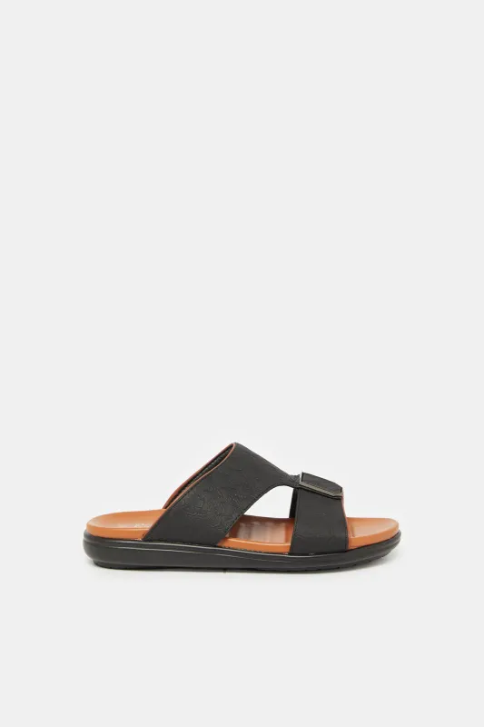 Senior Boys Black Traditional Sandals sold by Redtag