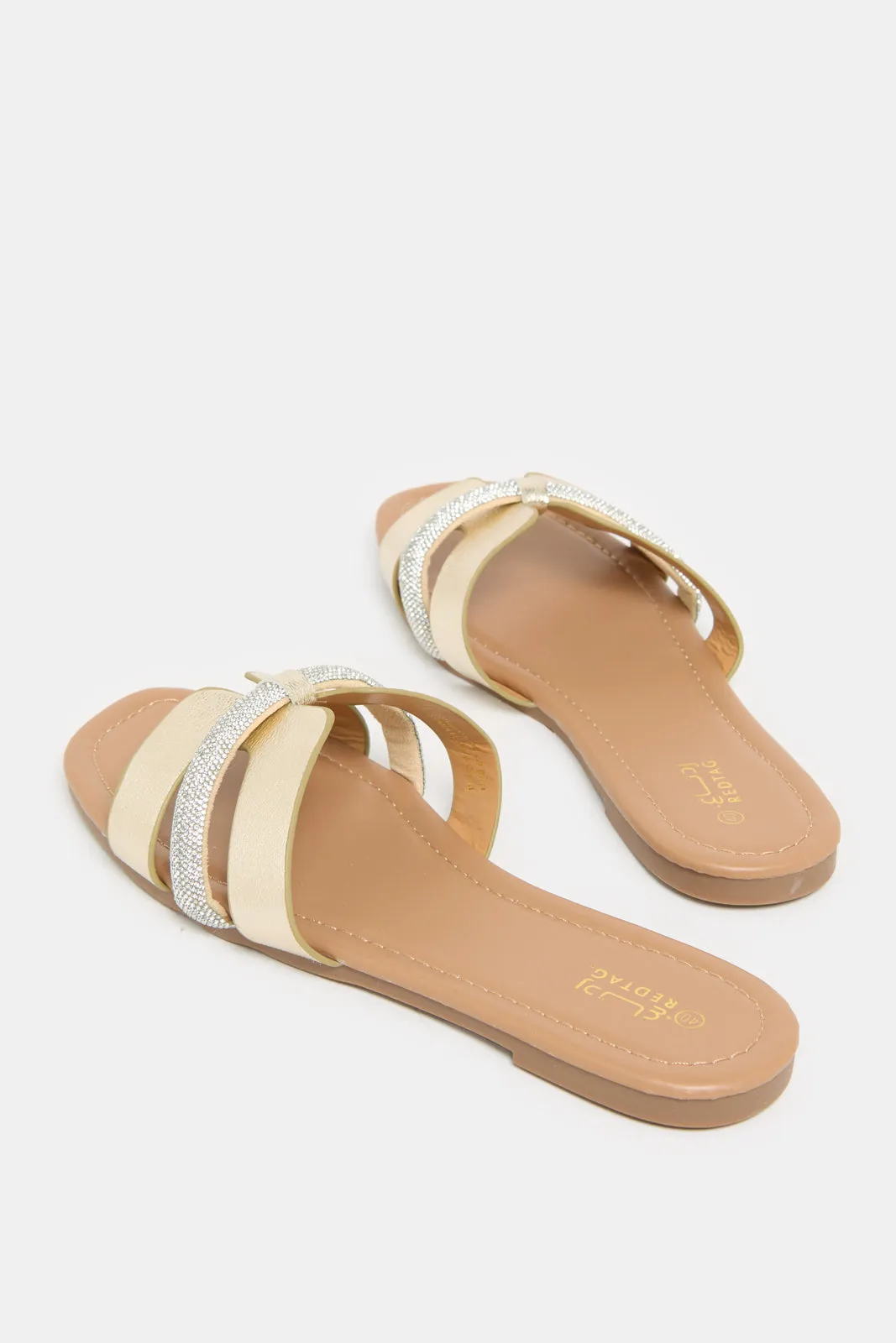 Women Gold Embellished Mule sold by Redtag product image thumbnail 4