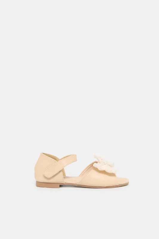 Girls Pink Bow Embellished Sandals sold by Redtag