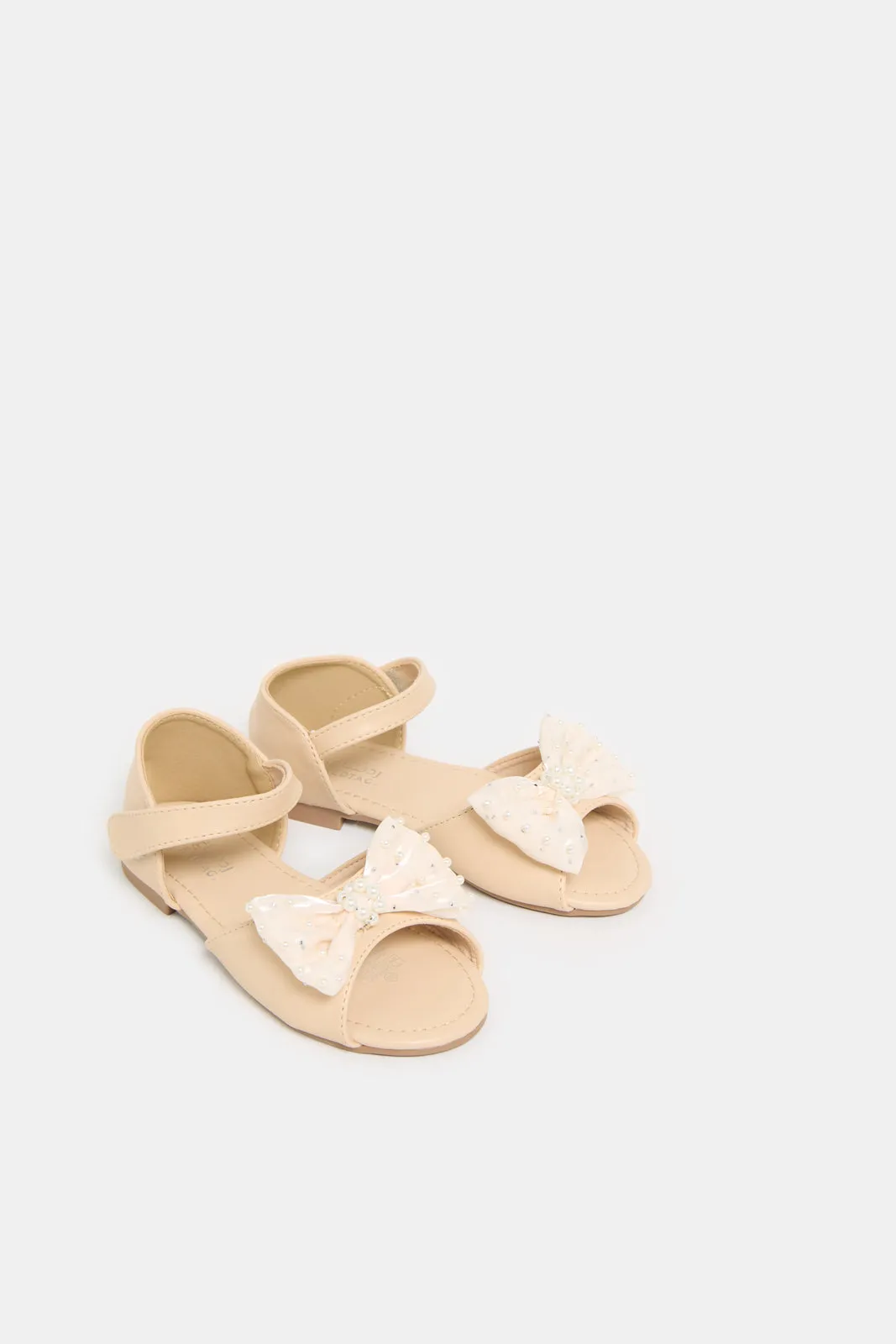 Girls Pink Bow Embellished Sandals sold by Redtag product image thumbnail 2