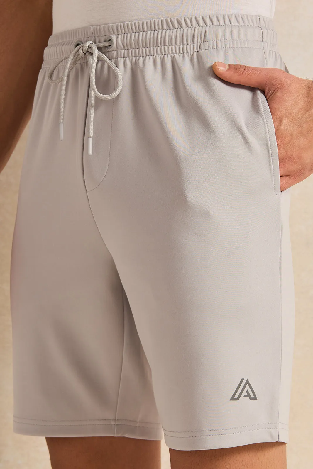 Men Grey Active Shorts sold by Redtag product image thumbnail 4