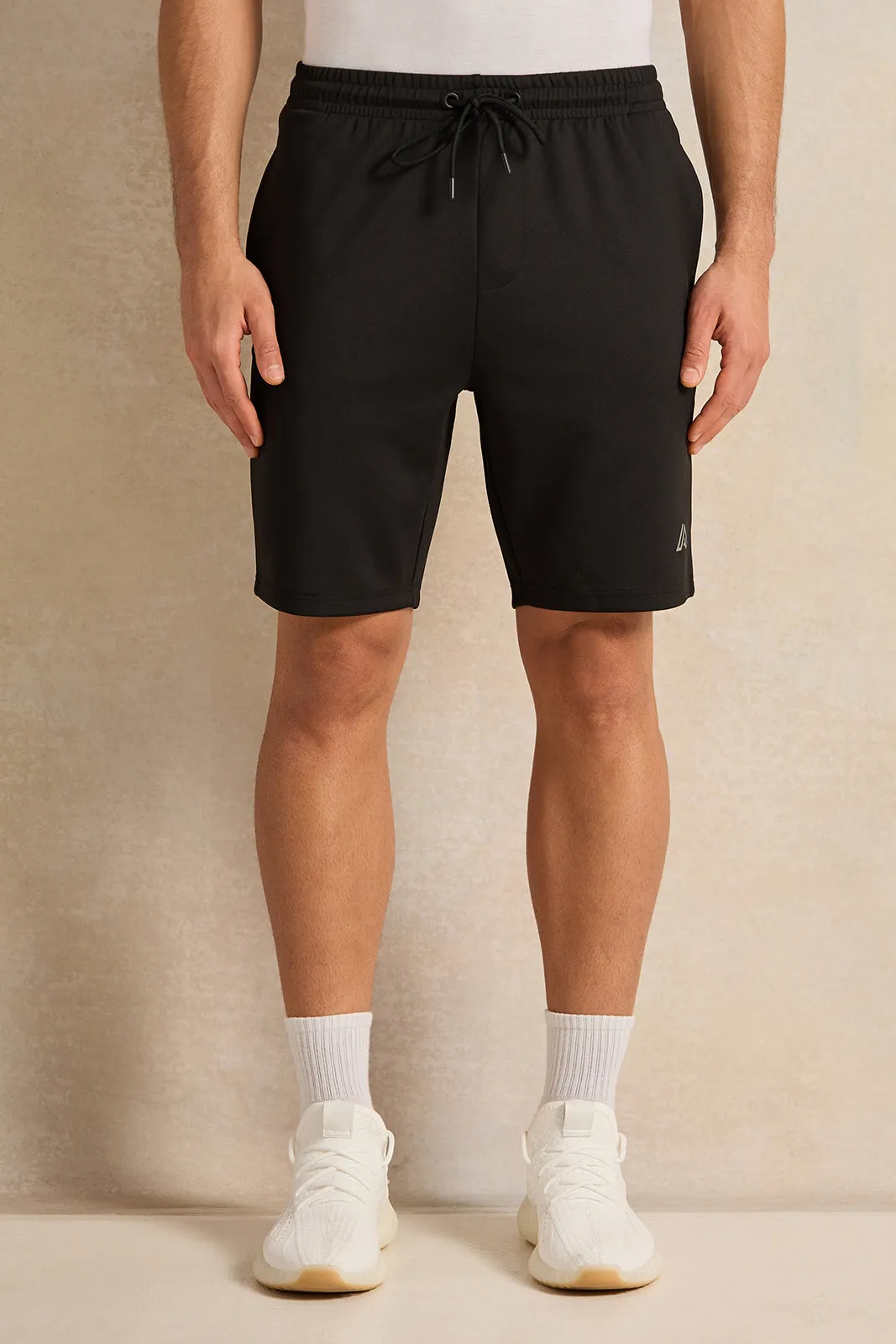 Men Black Active Shorts sold by Redtag