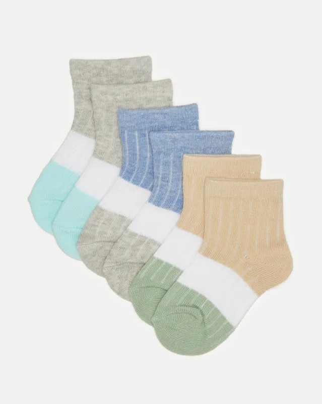 Infant Boys Assorted Ankle Length Socks Set (3 Pairs) sold by Redtag