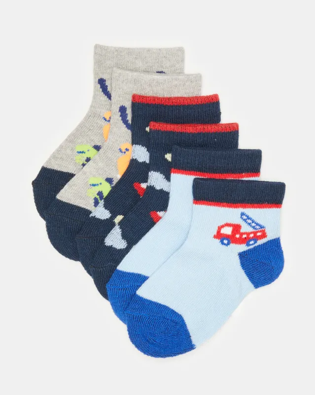 Infant Boys Assorted Ankle Length Socks Set (3 Pairs) sold by Redtag