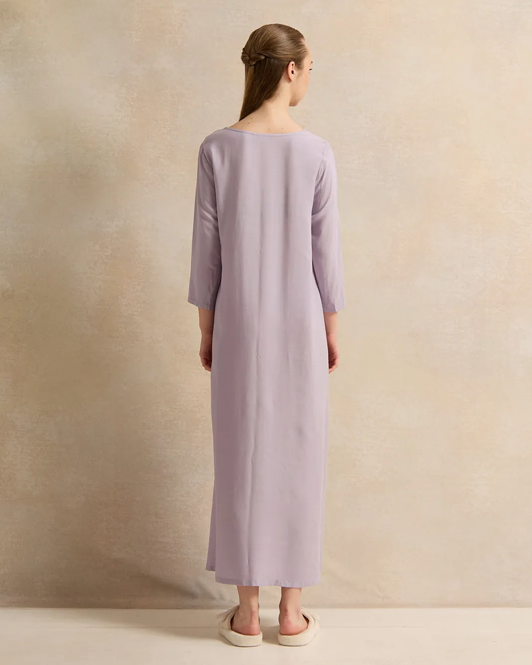 Senior Girls Lilac Embroidered Nightgowns sold by Redtag product image thumbnail 3