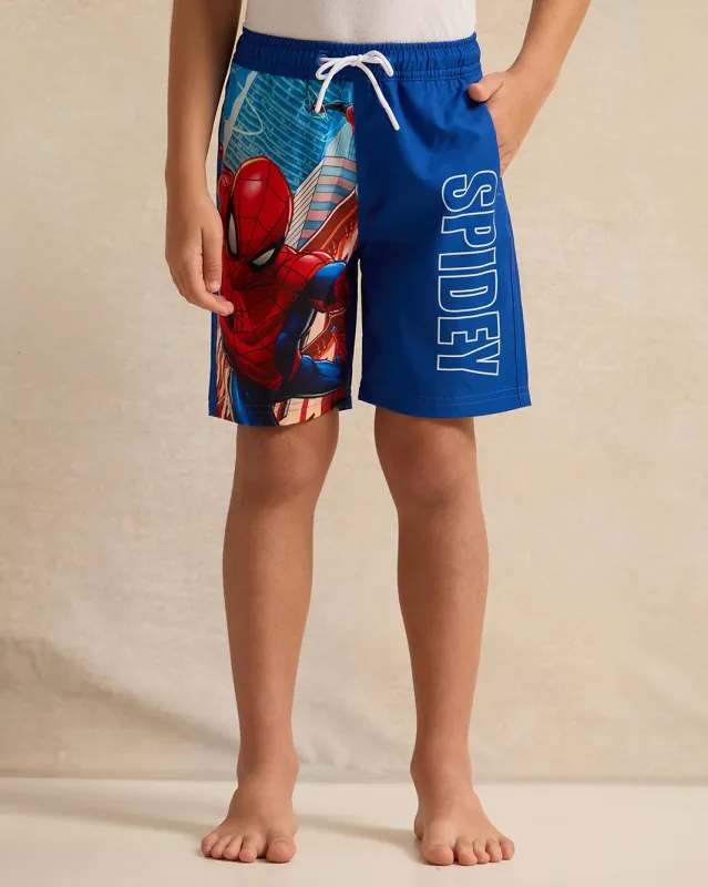 Boys Blue Spider Man Swim Shorts sold by Redtag