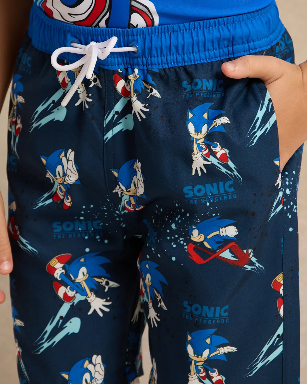 Boys Blue Sonic Swim Shorts sold by Redtag product image thumbnail 4