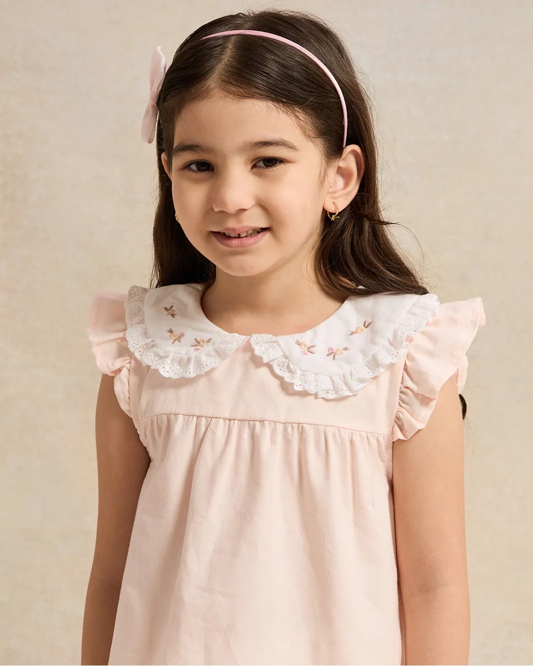 Girls Pink Embroidered Peter pan Collar Blouse sold by Redtag product image thumbnail 4