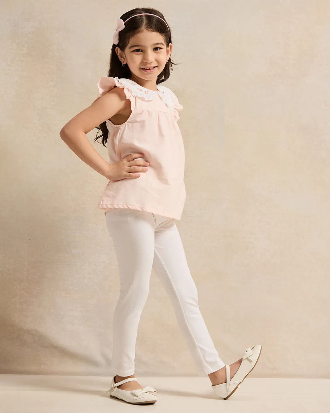 Girls Pink Embroidered Peter pan Collar Blouse sold by Redtag product image thumbnail 2