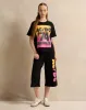 Senior Girls Black Printed Wide Leg Pants sold by Redtag