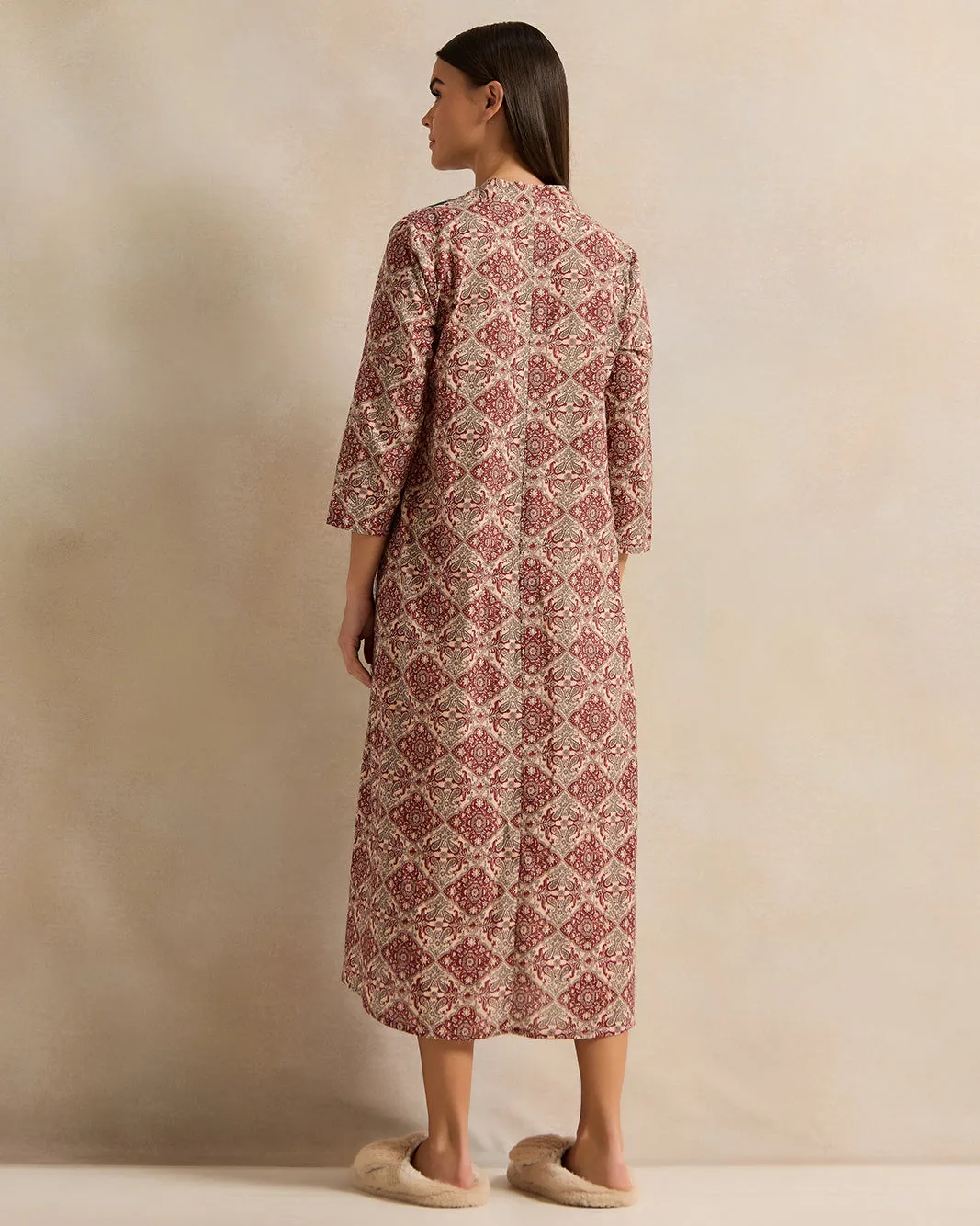 Women Multicolour Border Combo Nightgown sold by Redtag product image thumbnail 3