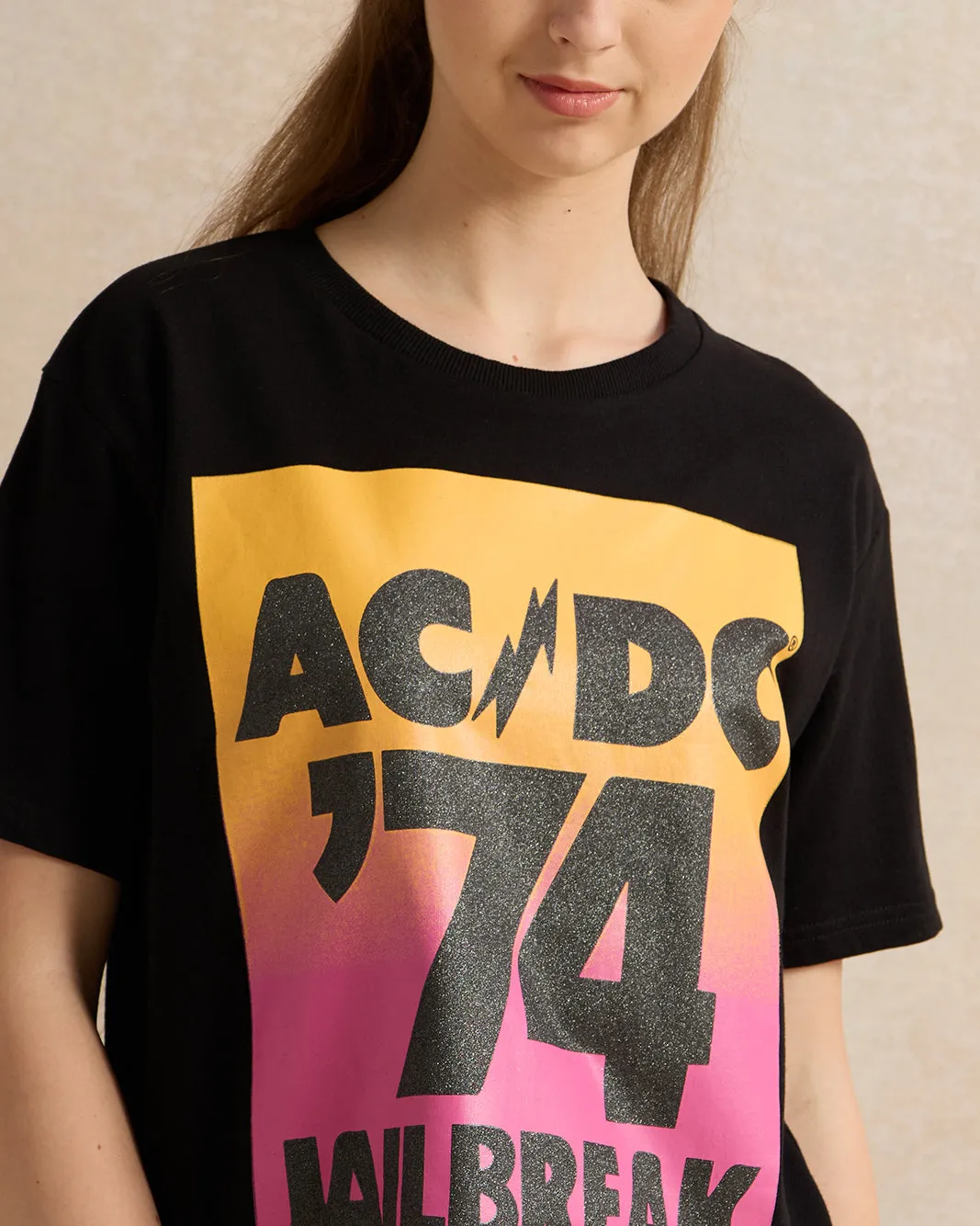Senior Girls Black Printed Oversize T-Shirt sold by Redtag product image thumbnail 4
