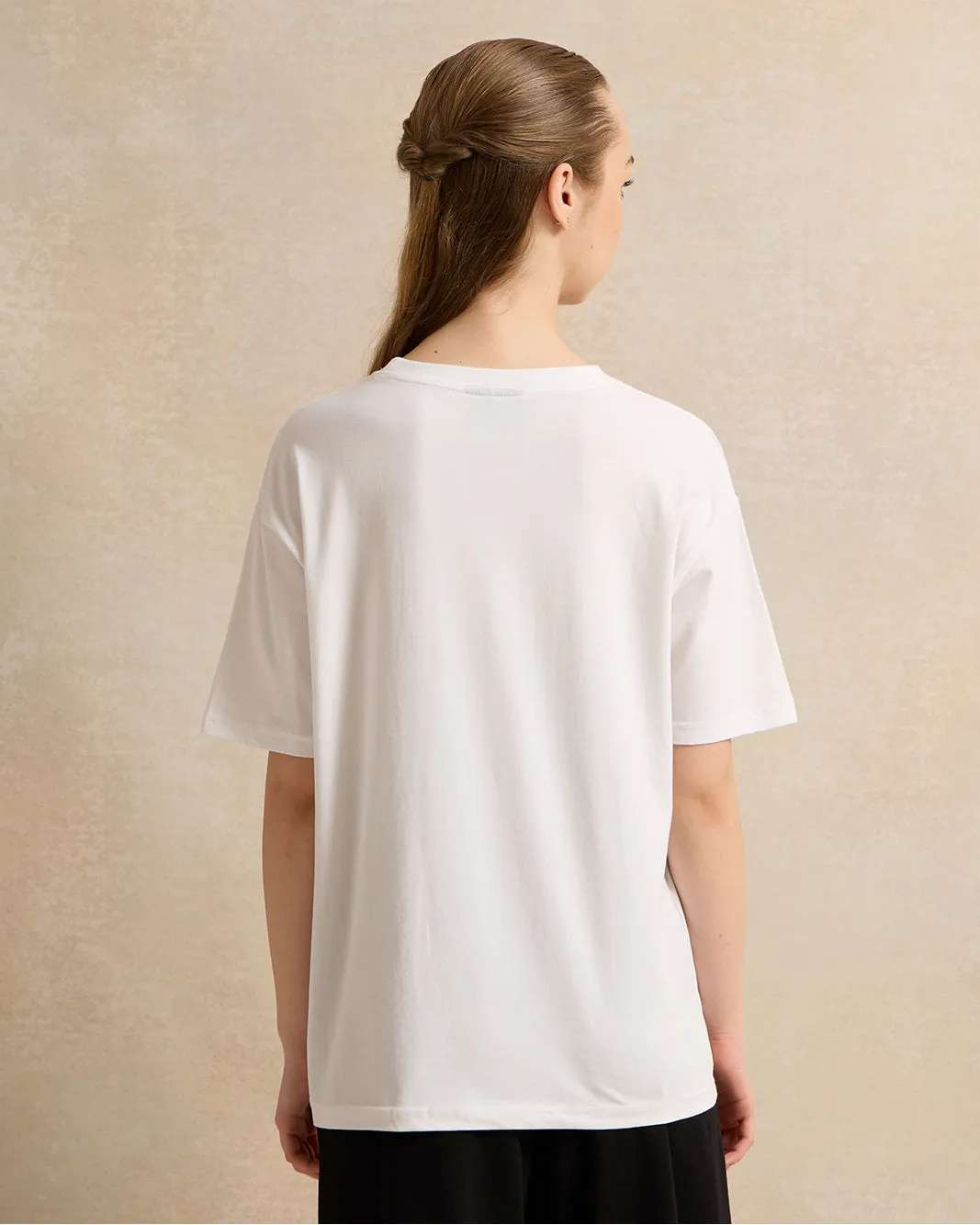 Senior Girls White Metallica Print T-Shirt sold by Redtag product image thumbnail 3