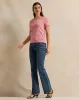 Women Pink Short Sleeve V Neck T-Shirt sold by Redtag