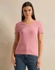 Women Pink Short Sleeve V Neck T-Shirt sold by Redtag