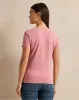 Women Pink Short Sleeve V Neck T-Shirt sold by Redtag