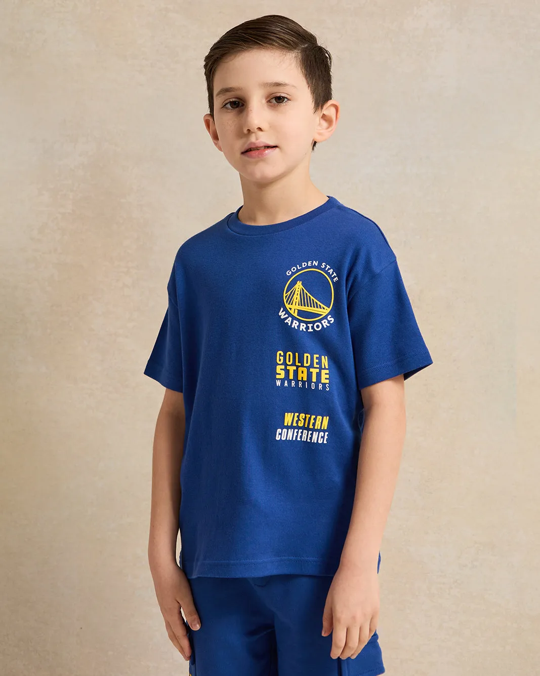 Boys Blue Printed T-Shirt sold by Redtag