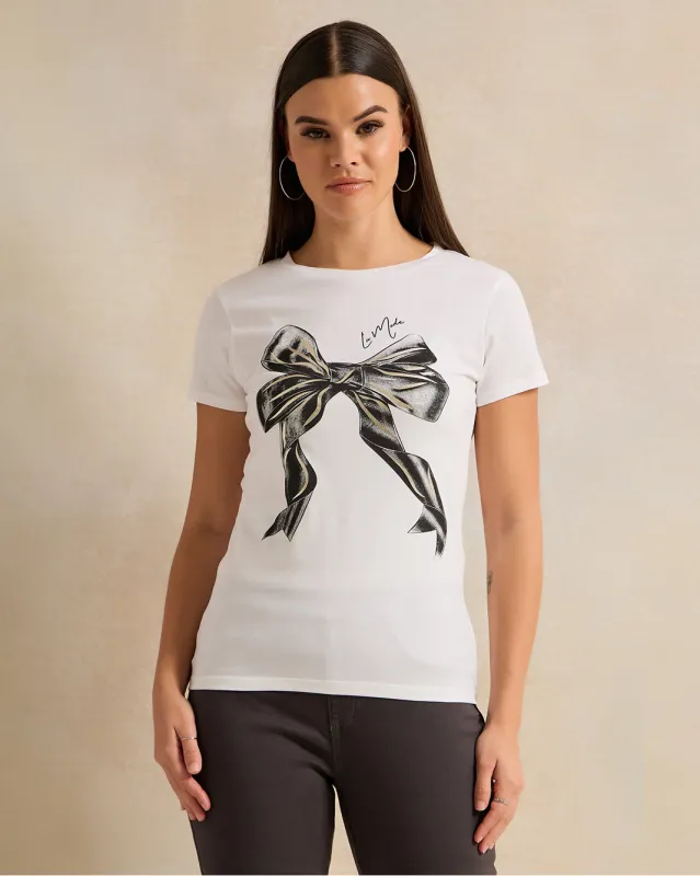Women White Printed T-Shirt sold by Redtag