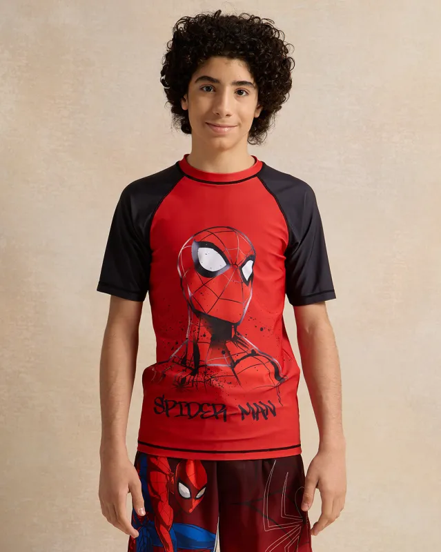 Senior Boys Red Swimwear T-Shirt sold by Redtag