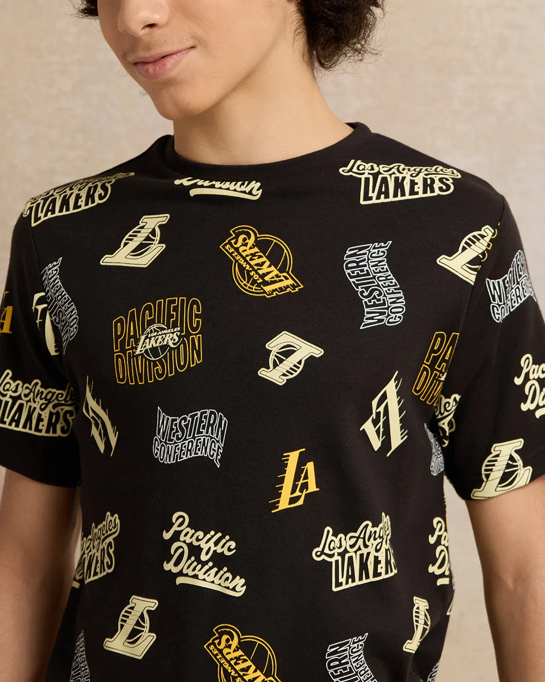 Senior Boys Black Printed T-shirt sold by Redtag product image thumbnail 4