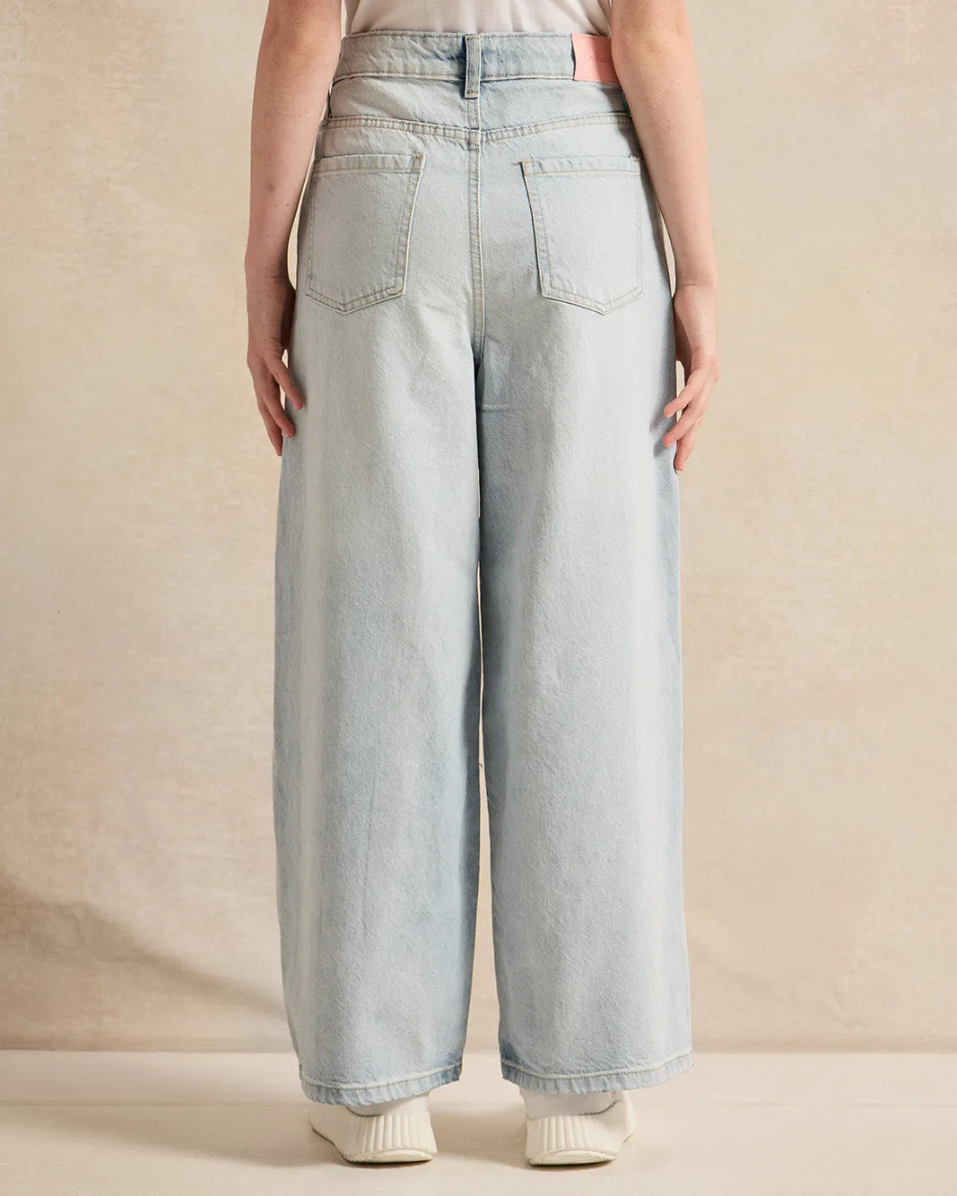 Senior Girls Blue Wide Leg Jeans With Front Rhinestones sold by Redtag product image thumbnail 3