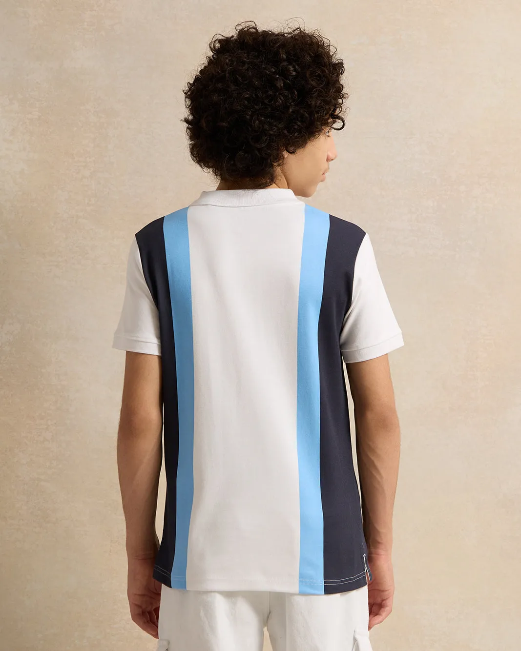 Senior Boys White Cut And Sew Polo Shirt sold by Redtag product image thumbnail 3