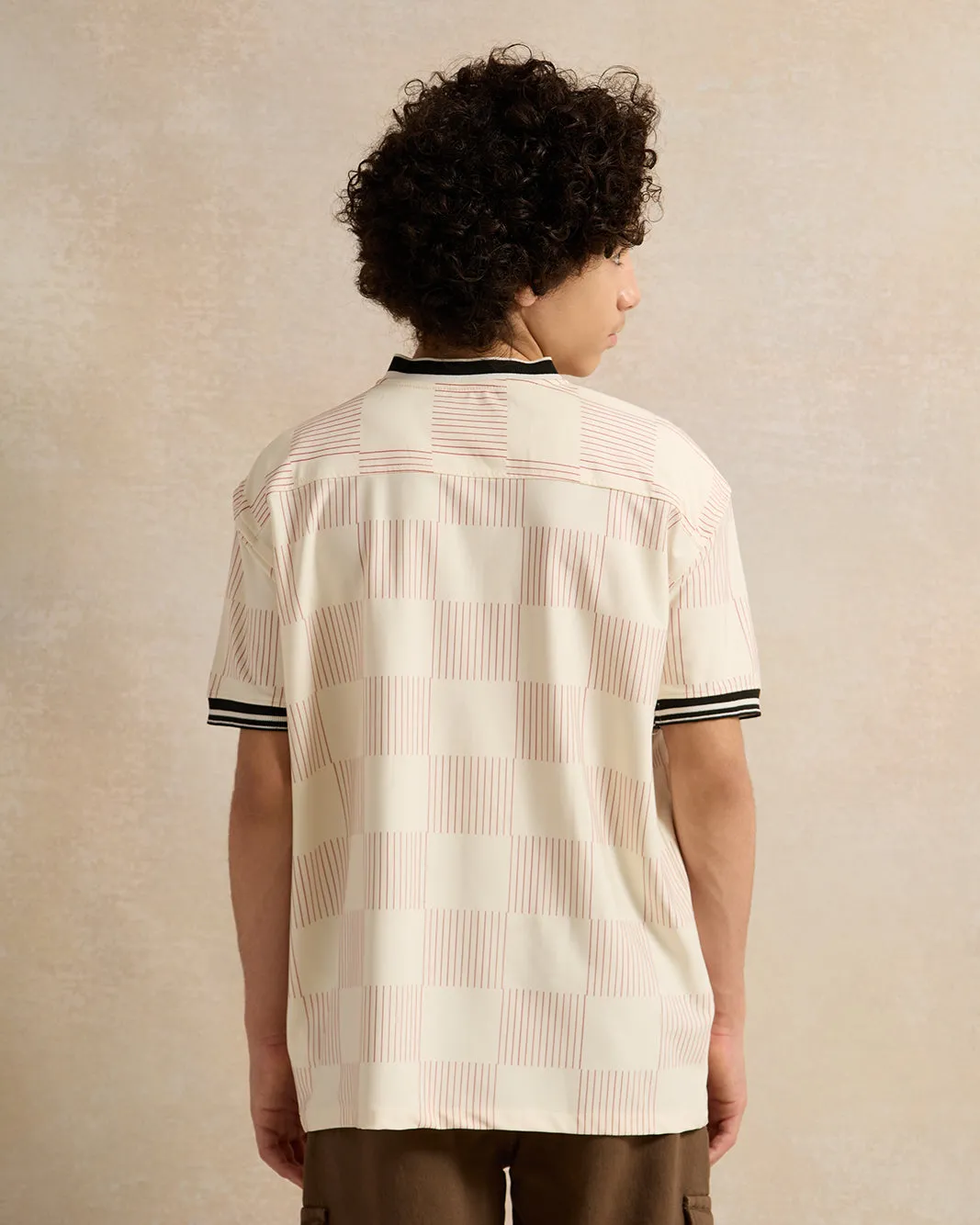 Senior Boys Beige Baseball Oversize Shirt sold by Redtag product image thumbnail 3
