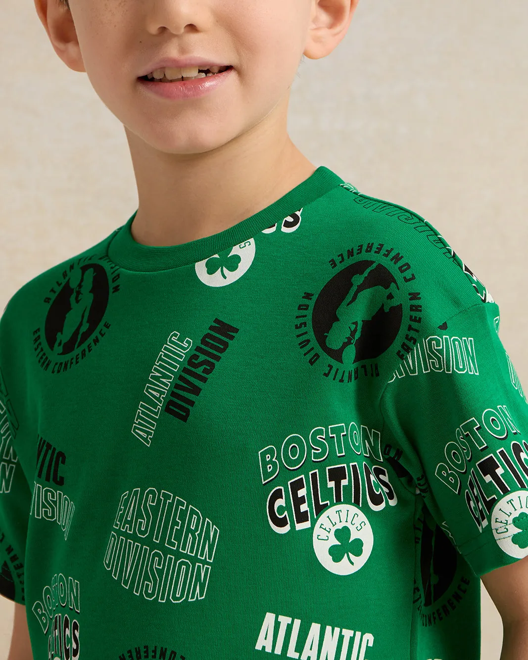 Boys Green Boston Celtics Printed T-Shirt sold by Redtag product image thumbnail 4