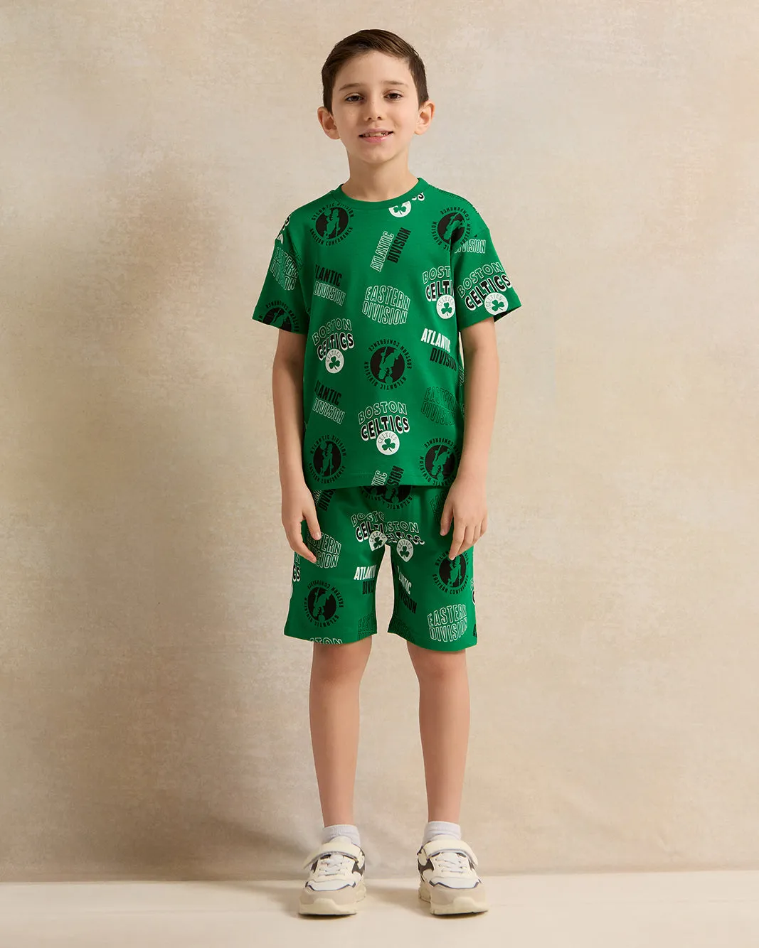 Boys Green Boston Celtics Printed T-Shirt sold by Redtag product image thumbnail 2