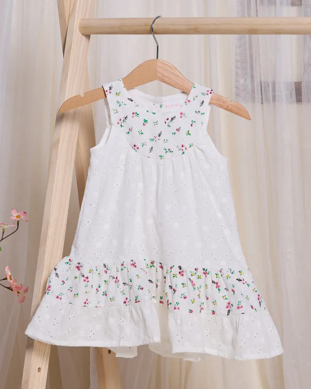Infant Girls White Embellished Dress sold by Redtag