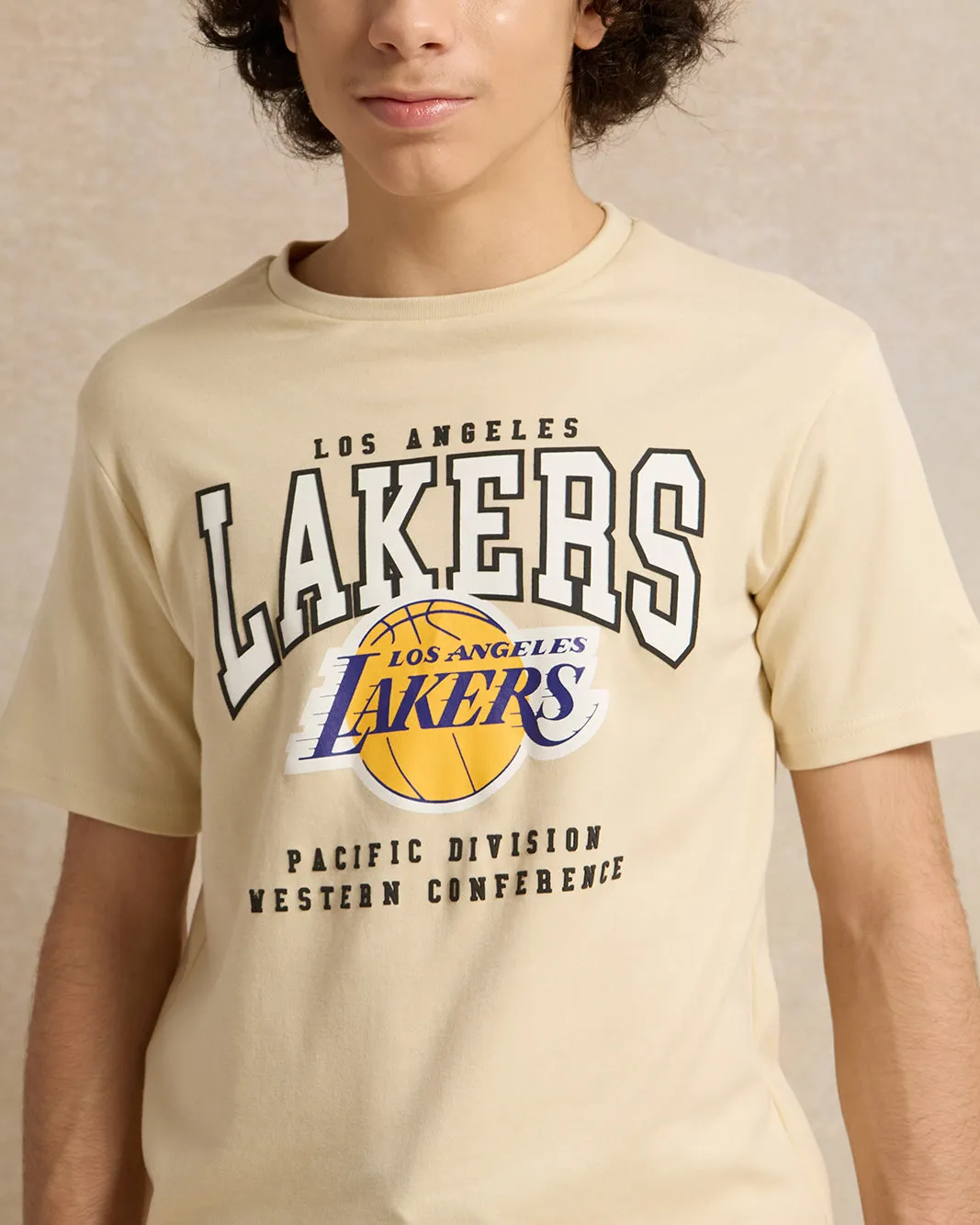 Senior Boys Beige Printed T-Shirt sold by Redtag product image thumbnail 4