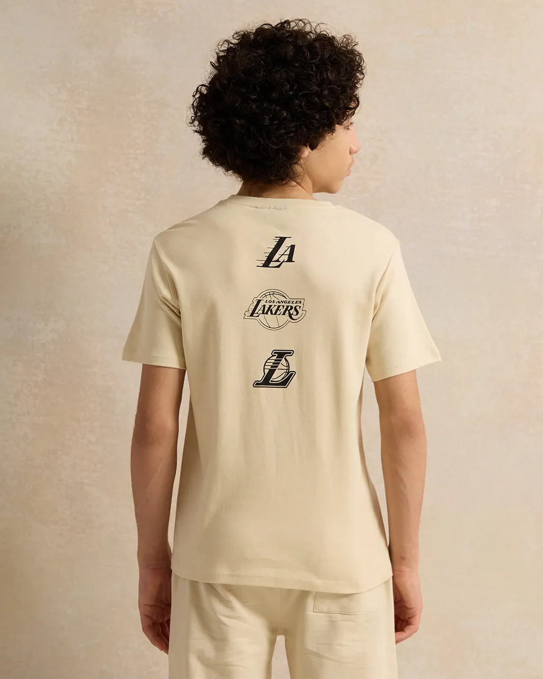 Senior Boys Beige Printed T-Shirt sold by Redtag product image thumbnail 3