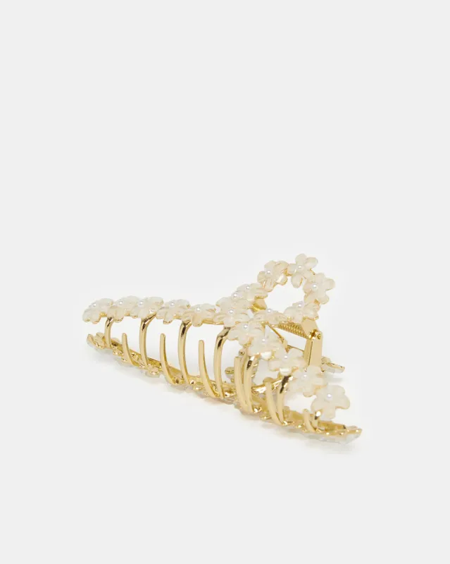Women Gold Embellished Hair Clip sold by Redtag