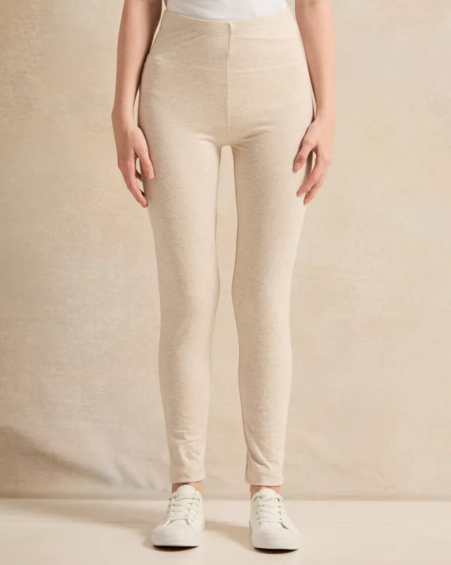 Senior Girls Beige Basic Leggings sold by Redtag