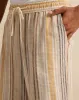 Men Beige Striped Lounge Shorts sold by Redtag