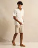 Men Beige Striped Lounge Shorts sold by Redtag