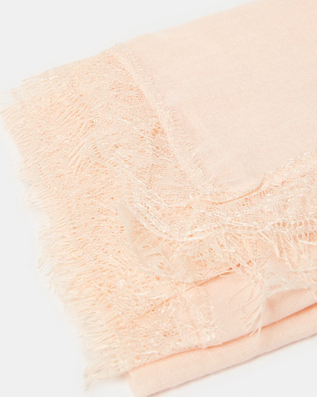Women Pink Scarf With Lace sold by Redtag product image thumbnail 4