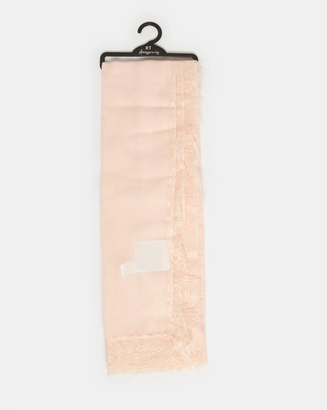 Women Pink Scarf With Lace sold by Redtag