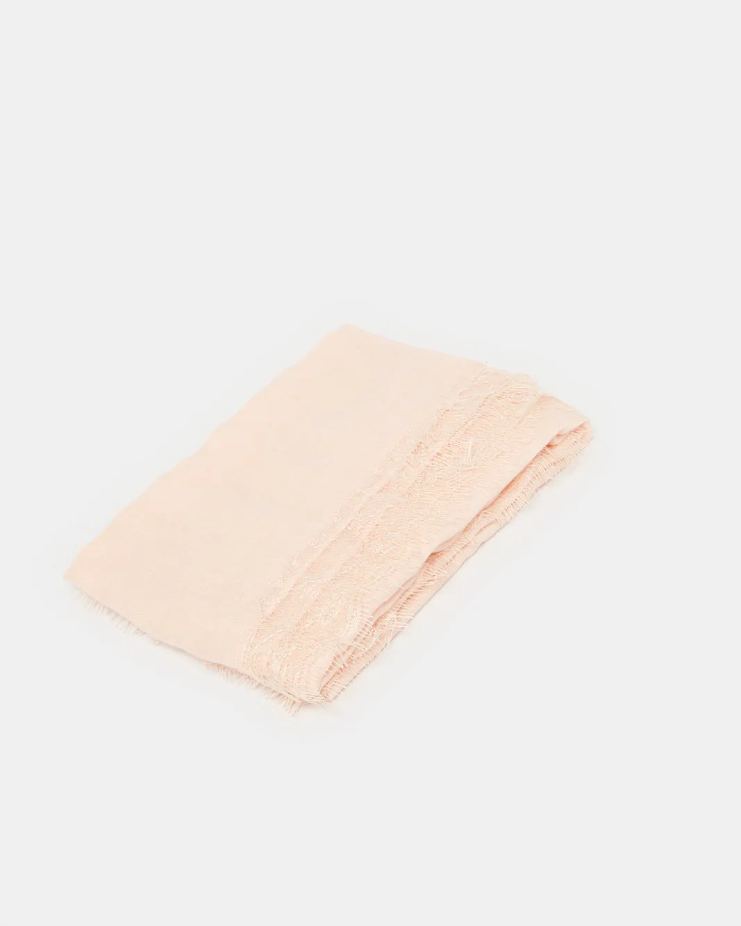 Women Pink Scarf With Lace sold by Redtag product image thumbnail 2