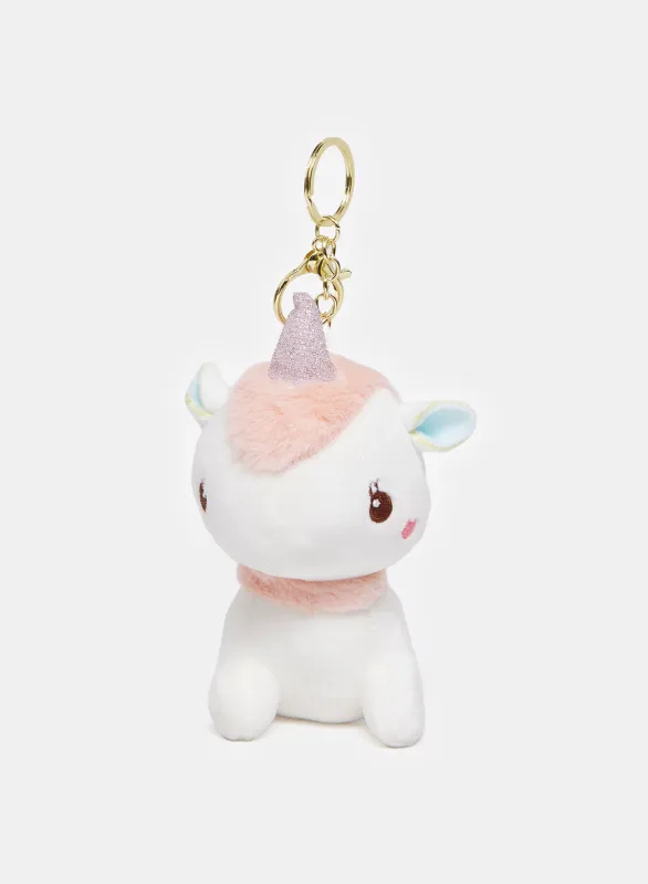Women White Unicorn Key Ring made by Redtag