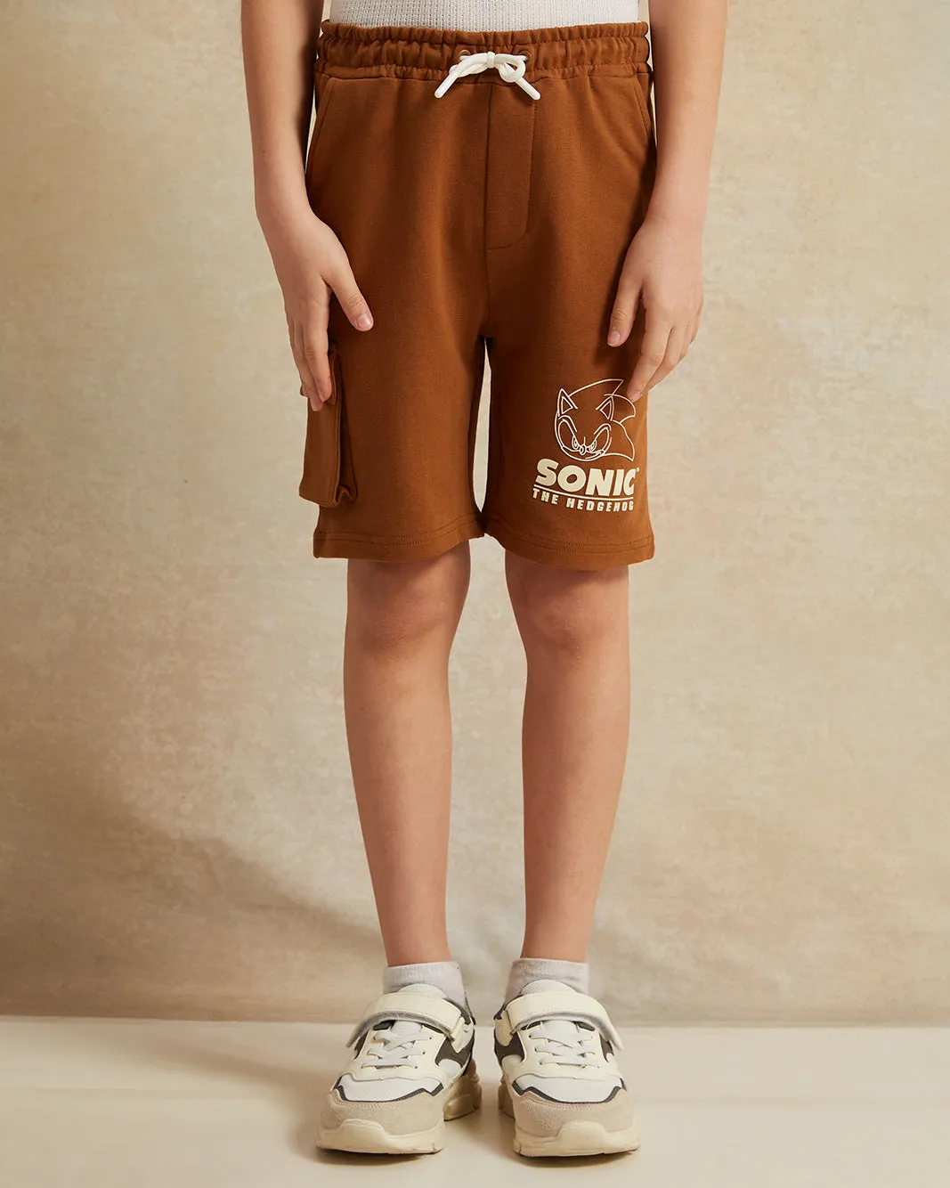 Boys Brown Printed Shorts sold by Redtag