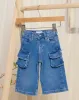Infant Girls Blue Wide Leg Cargo Pants sold by Redtag
