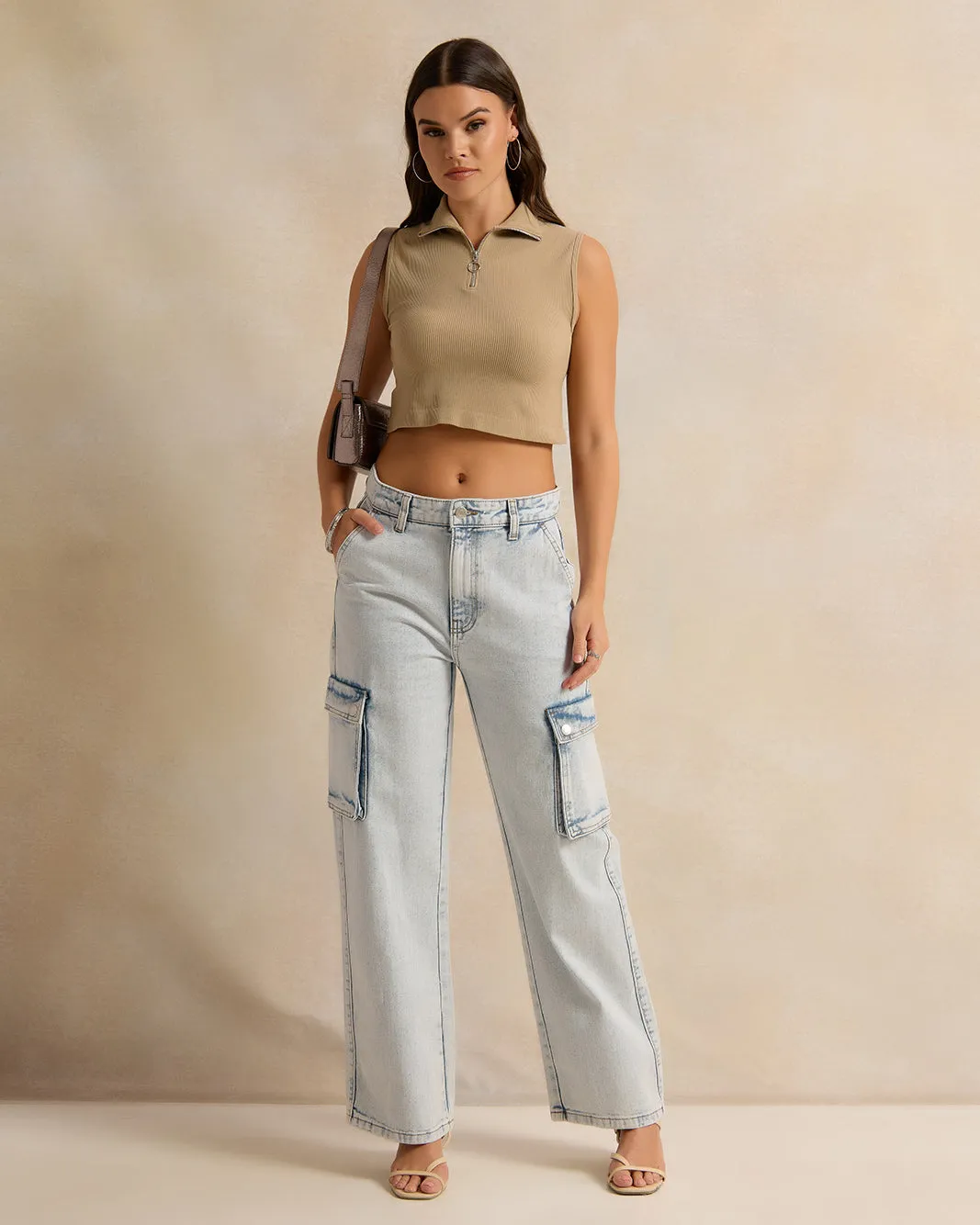 Women Blue Cargo Jeans sold by Redtag product image thumbnail 2