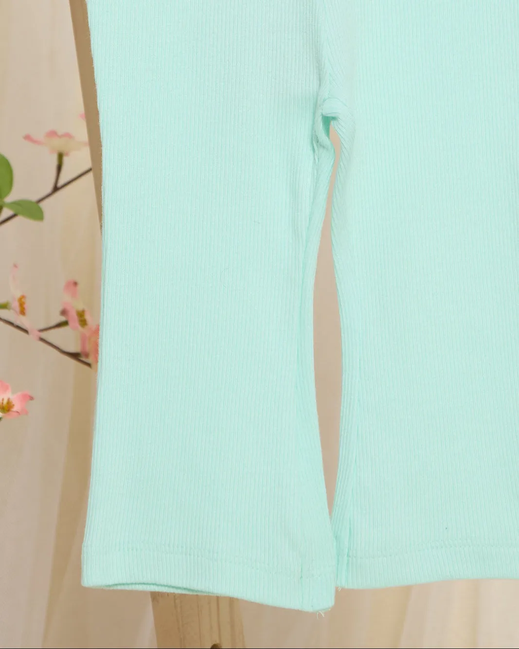 Infant Girls Mint Ribbed Leggings sold by Redtag product image thumbnail 3