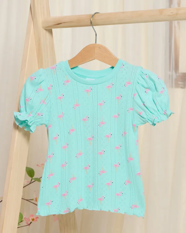 Infant Girls Mint Printed T-Shirt sold by Redtag