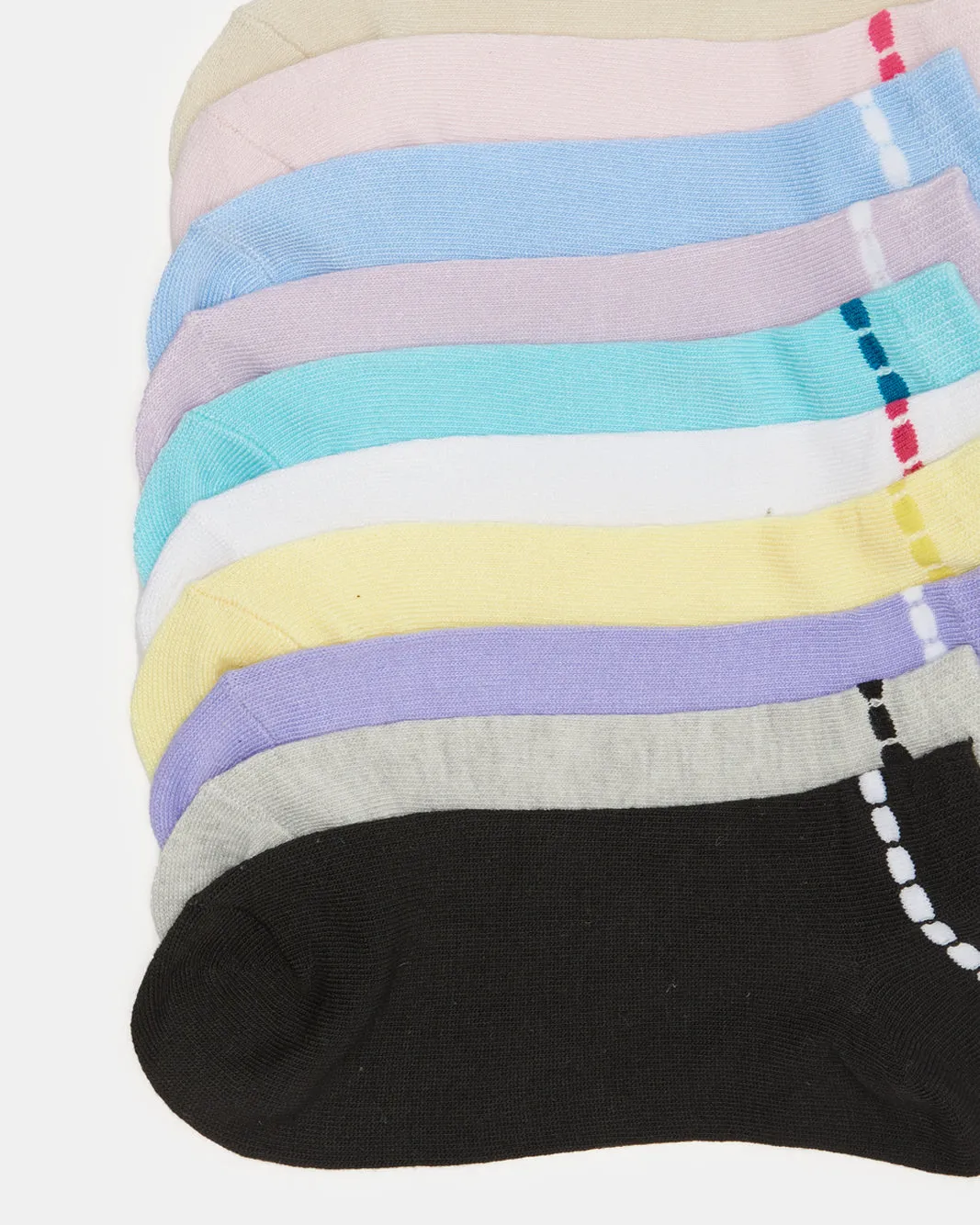 Women Assorted Basic Ankle Socks (10 Pairs) sold by Redtag product image thumbnail 2