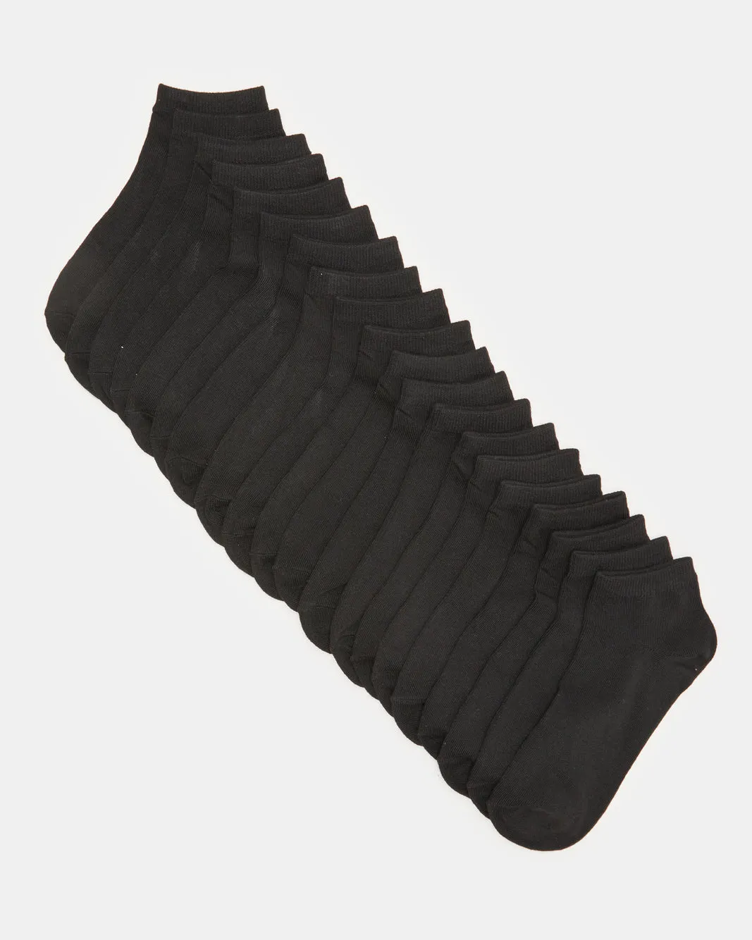 Women Black Basic Ankle Socks (10 Pairs) sold by Redtag