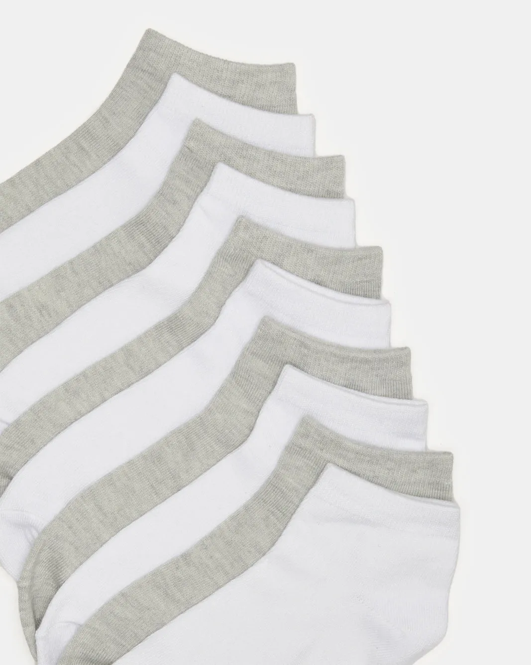 Women White And Grey Ankle Box Socks (10 Pairs) sold by Redtag product image thumbnail 3