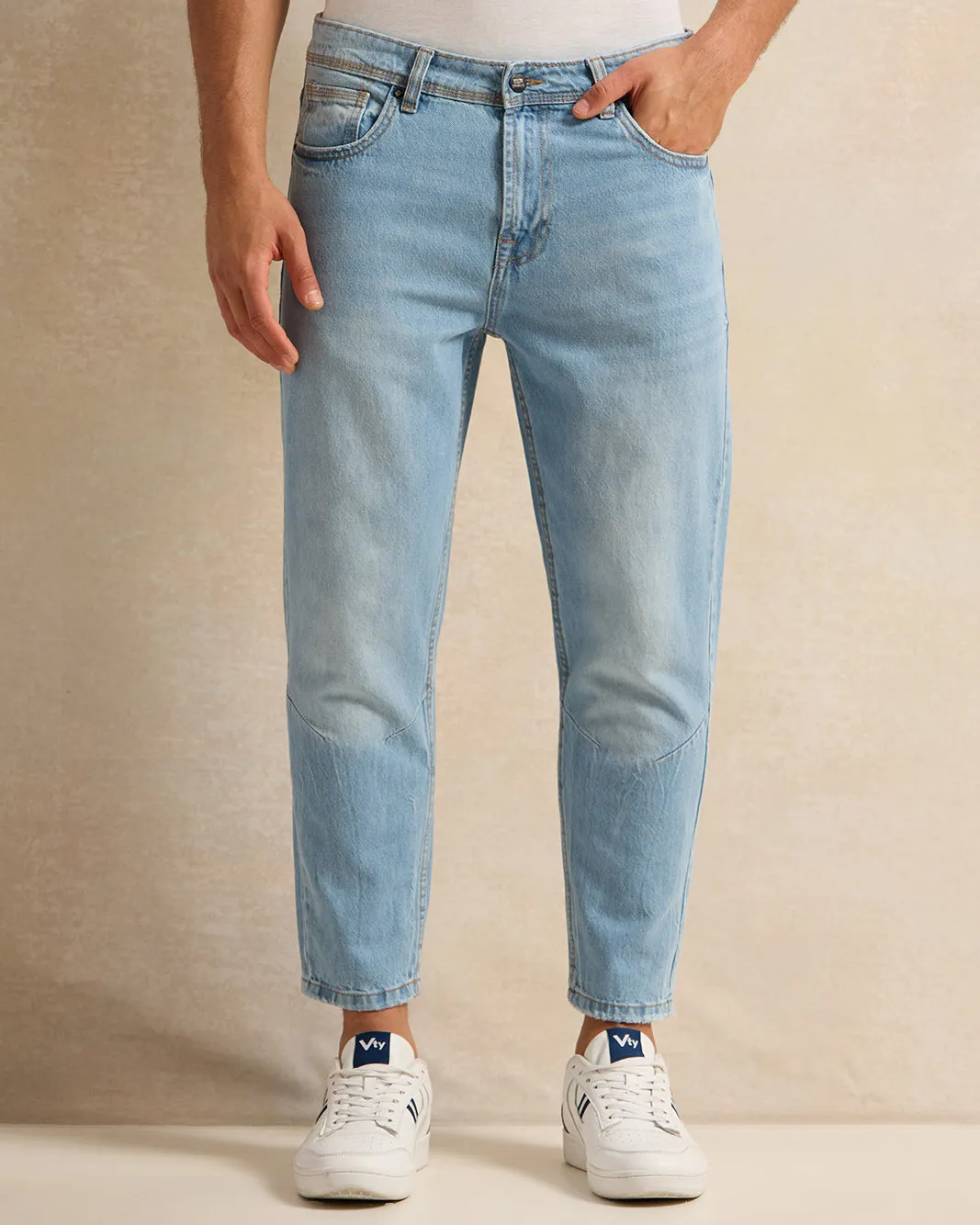 Men Blue Straight Fit Denim Jeans sold by Redtag