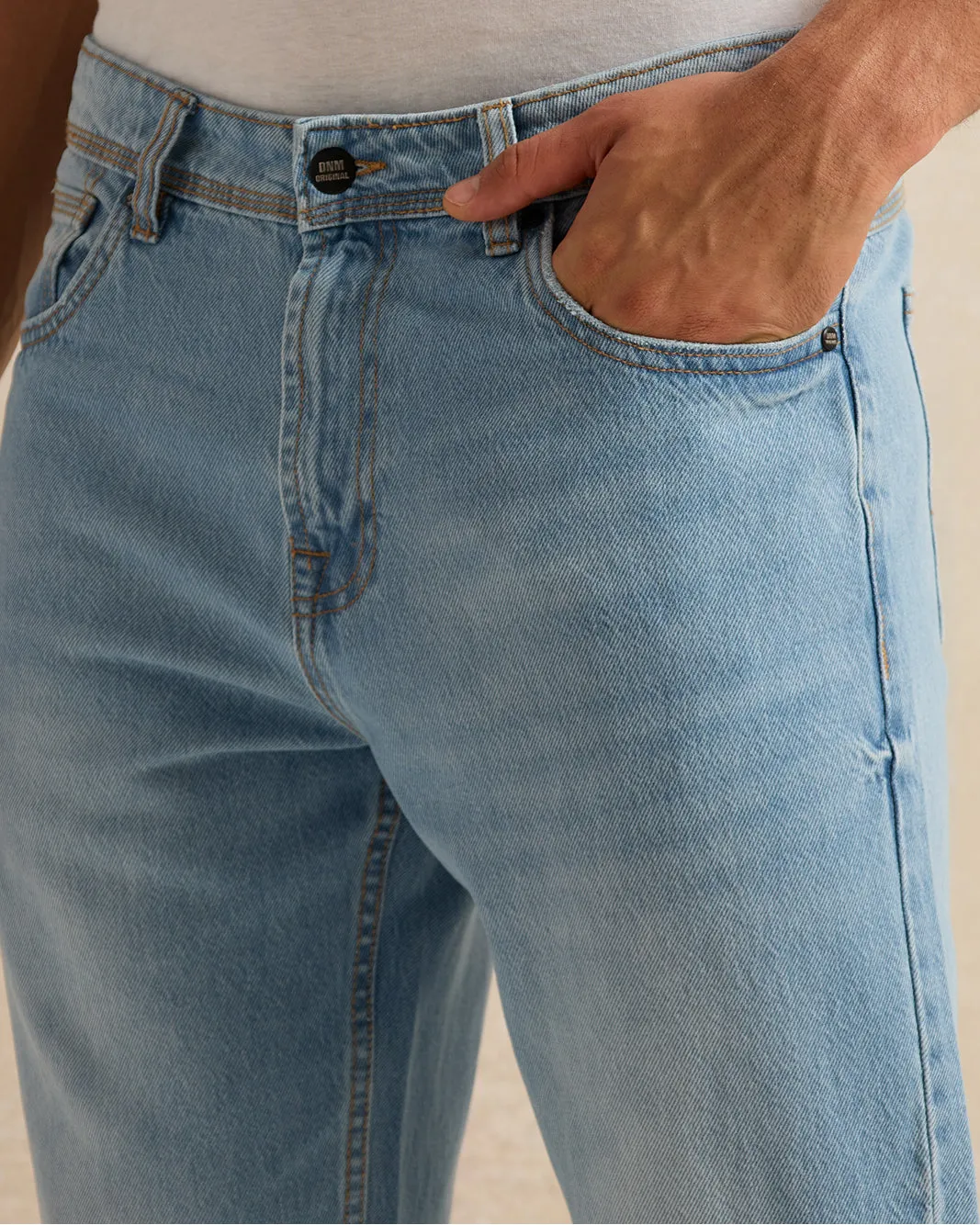 Men Blue Straight Fit Denim Jeans sold by Redtag product image thumbnail 4